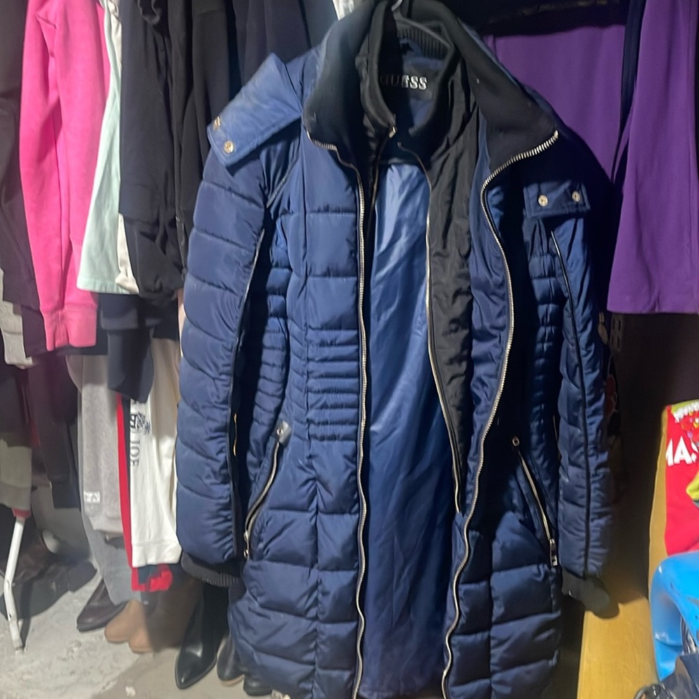 Blue GUESS long coat
